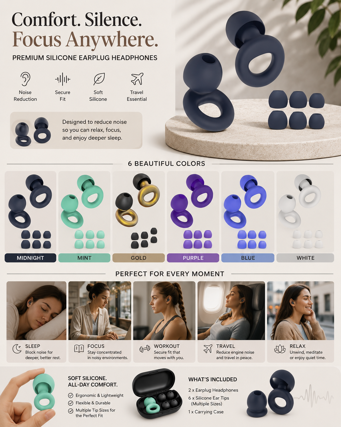 High-Fidelity Sleep Earplugs