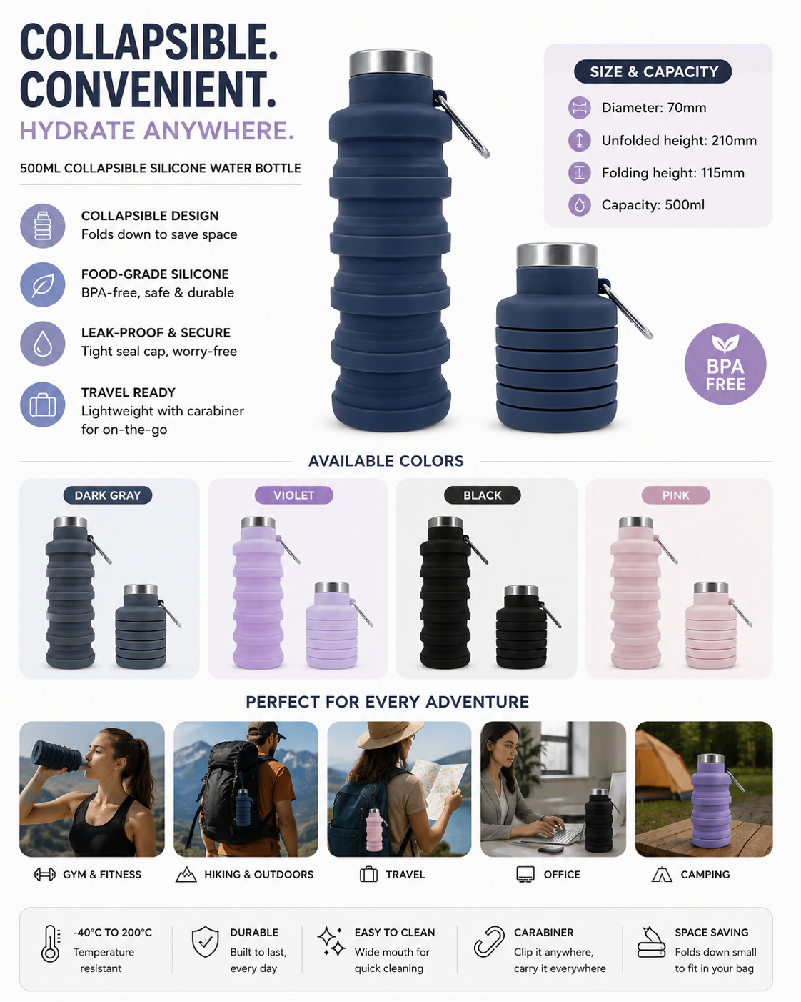 Collapsible Water Bottle