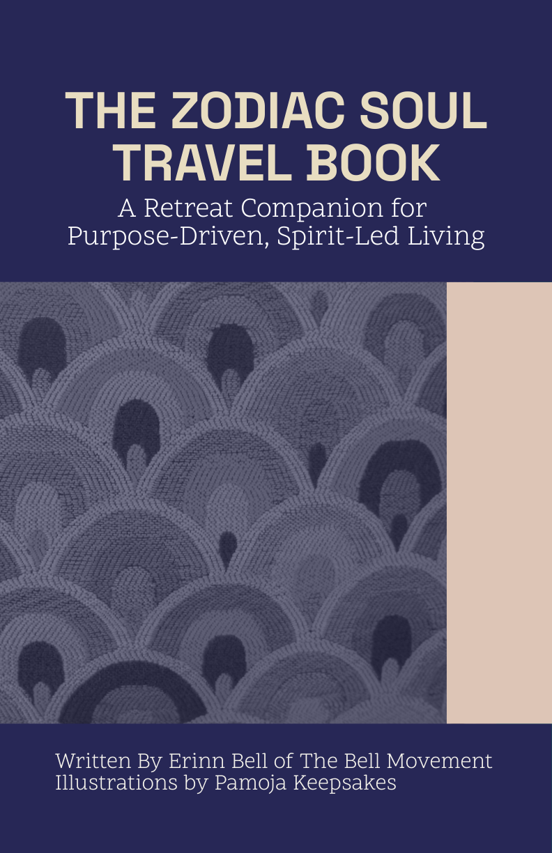 The Zodiac Soul Travel Book cover by Erinn Bell, illustrations by Pamoja Keepsakes